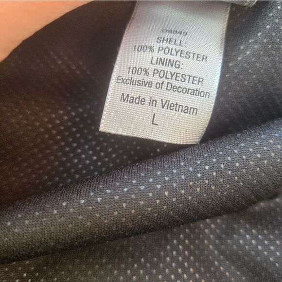 Champion men's coat black hooded big pockets, chest pocket zip up with velcro L - Picture 9 of 10